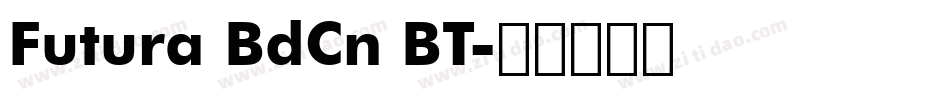 Futura BdCn BT字体转换